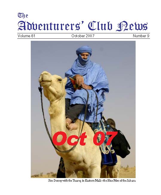 October 2007 Adventurers Club News Cover